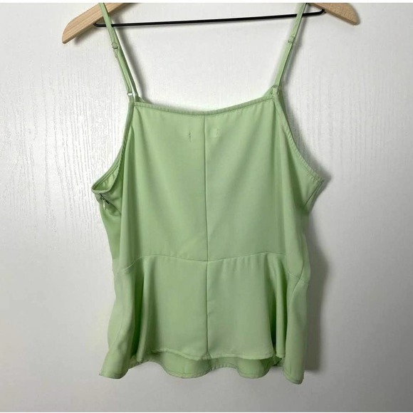 Leith Mint Peplum Camisole Size L Draped Spaghetti Straps - Picture 4 of 4